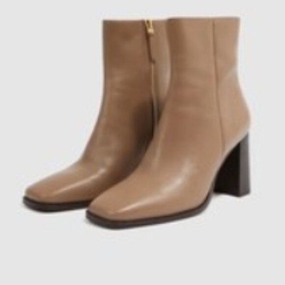 REISS Casey Leather Square Toe Boots – Camel – Size 40 – NWOT - Picture 2 of 9